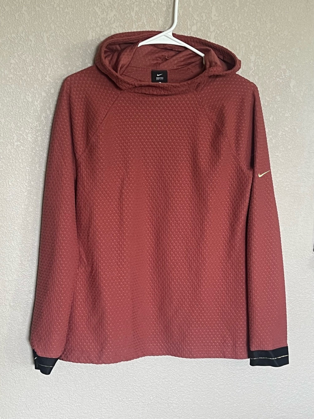 Nike Pro Dri-Fit Women’s Hooded Performance Pullover - Brick Red